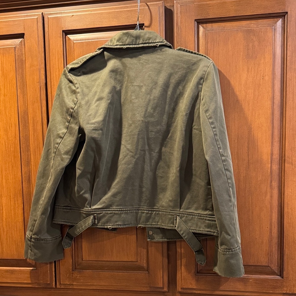 NWOT Peyton Jensen Women's Olive Military Field Jacket size M - Picture 2 of 6
